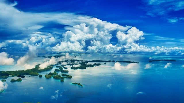 Blue sky and clouds over Palau Blue sky and clouds over Palau