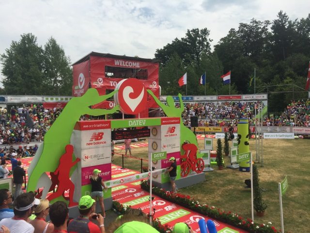Finish line at Roth - waiting for Nils to secure victory Finish line at Roth - waiting for Nils to secure victory
