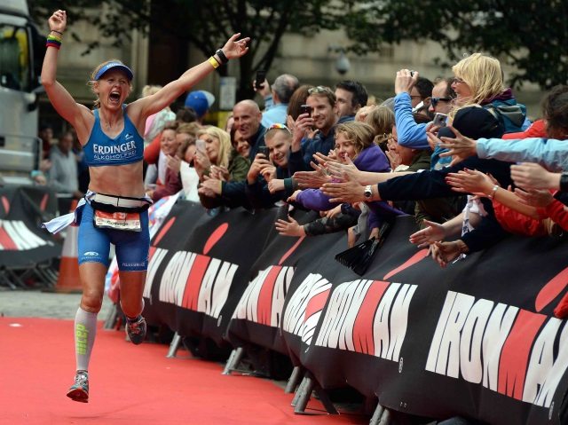 Lucy Gossage finish at IRONMAN UK 2015 Lucy Gossage finish at IRONMAN UK 2015