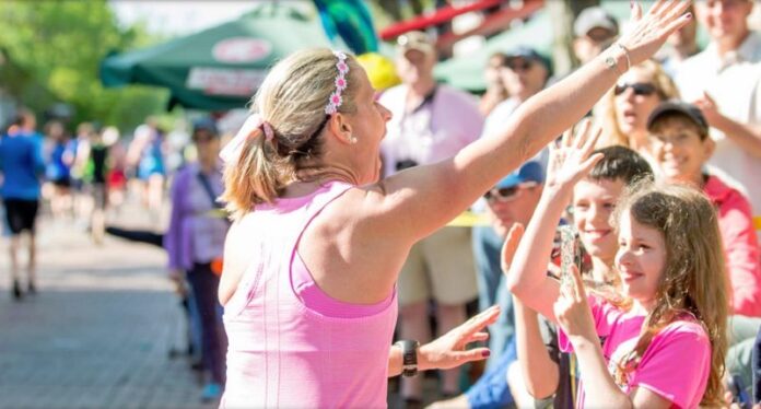 SilverLine - run event - engaging with athletes