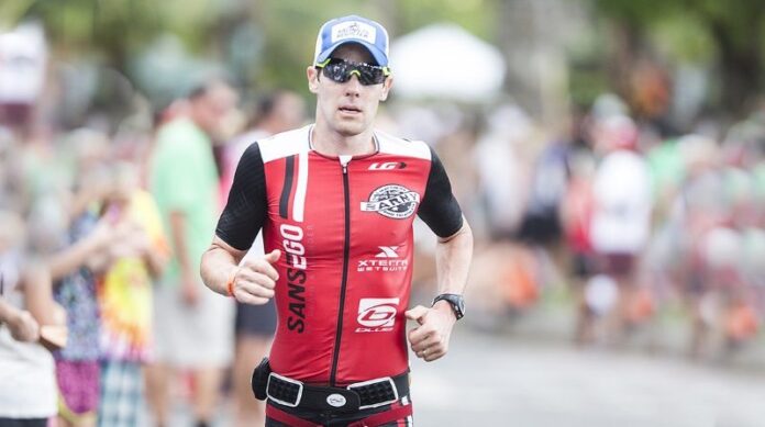 Athlete runs in BOCO Gear hat Athlete runs in BOCO Gear hat