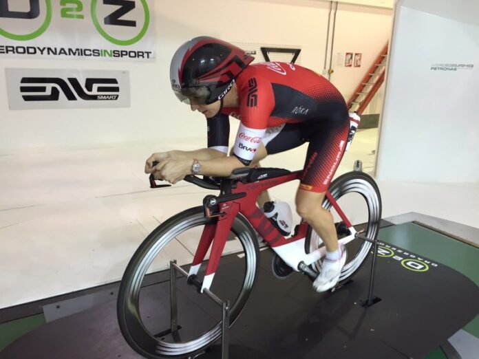 Rachel Joyce wears Endura QDC Race Suit in wind tunnel