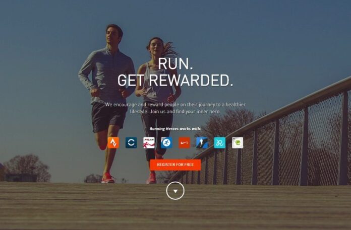 Running Heroes landing page