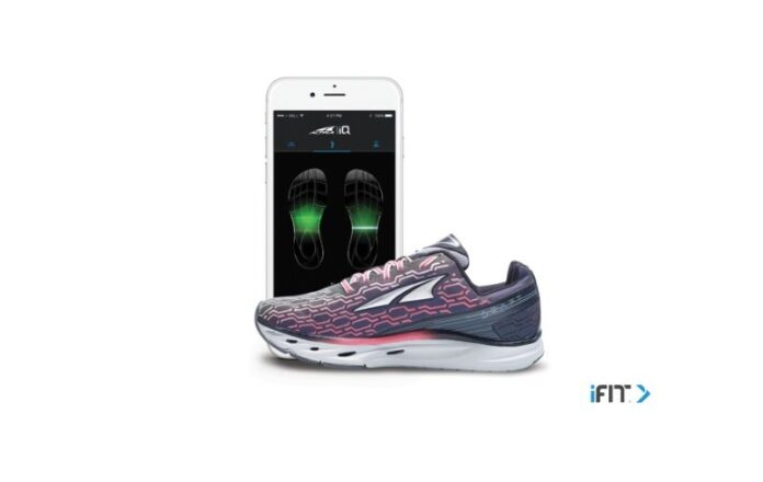 Altra IQ - womens shoe with app screen Altra IQ - womens shoe with app screen