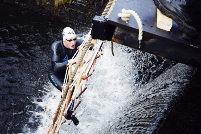 Competitor performs at Red Bull Neptune Steps in Glasgow, UK on March 28th 2015
