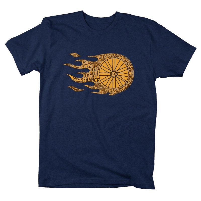 Endurance Conspiracy - FLAMING WHEEL-Navy t-shirt