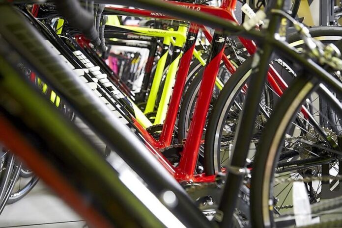 Bikes line up at GO Outdoors Bikes line up at GO Outdoors