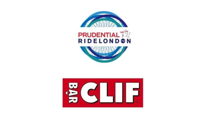 Prudential Ride London and CLIF logos Prudential Ride London and CLIF logos