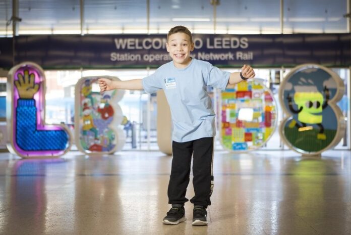 ©Andrew McCaren/AM images 17/04/2016, Leeds UK. Picture shows Pride of Britain winner Bailey Matthews launching the search for 750 volunteers to help out at the 2016 Columbia Threadneedle World Triathlon Leeds that takes place on Sunday 12th June. Photo Credit: Andrew McCaren/AM images