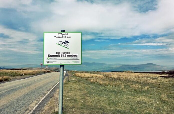 The Tumble summit in Wales - photo Velothon Wales The Tumble summit in Wales - photo Velothon Wales