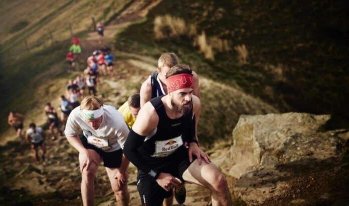 Competitors - Action Competitors perform at the Red Bull Steeplechase in the Peak District, United Kingdom on October 5th 2014 // Richie Hopson / Red Bull Content Pool // P-20141006-00018 // Usage for editorial use only // Please go to www.redbullcontentpool.com for further information. //