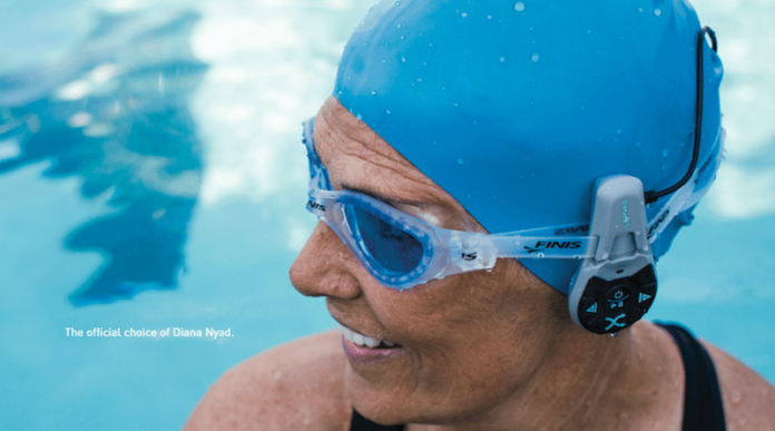 Diana Nyad keeps head in the water with FINIS MP3 player