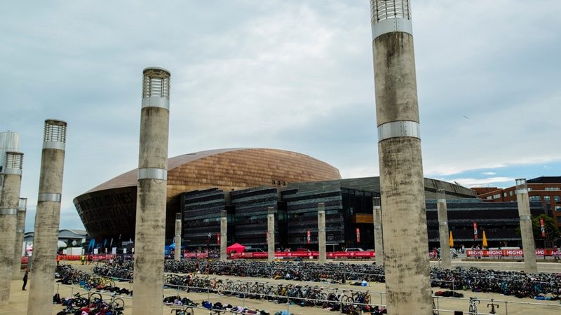 Cardiff Triathlon - transition