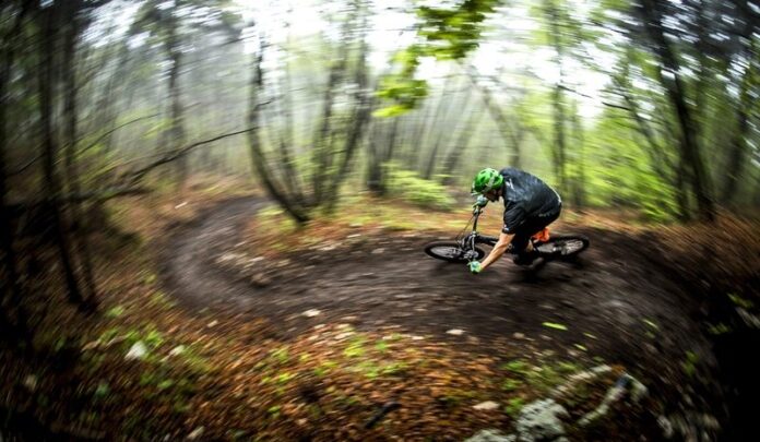Magura HC brake lever in action on the trail