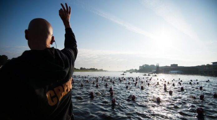 TIA - swim start at Outlaw Half