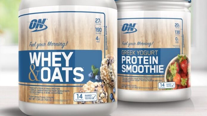 Optimum Nutrition introduces new Greek Yogurt Protein Smoothie and Whey & Oats - photo - PRNewsfoto/Optimum Nutrition