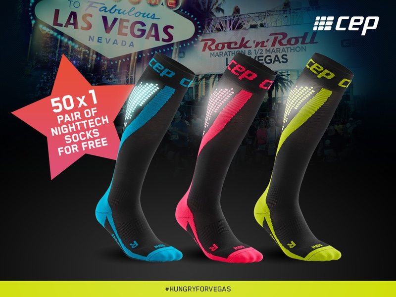 Rock n Roll Marathon in Las Vegas with CEP CEP Nighttech Socks
