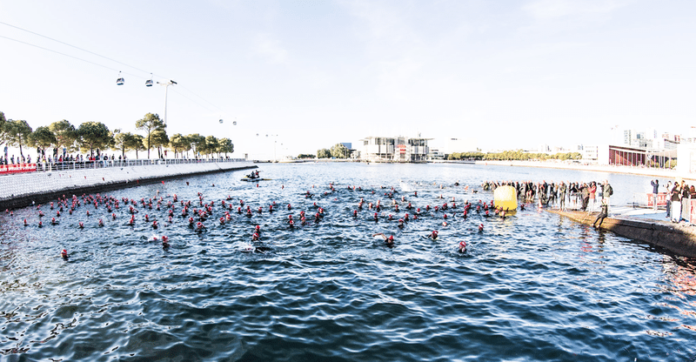 Challenge Lisboa swim start Challenge Lisboa swim start