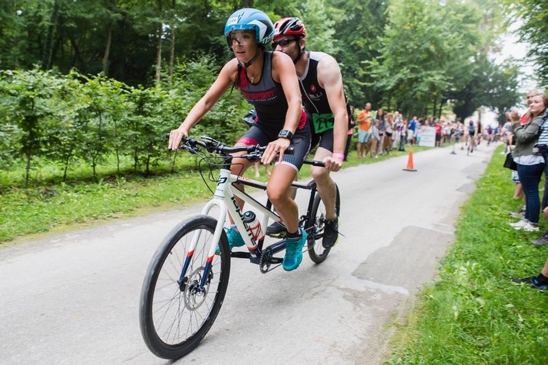 Paratri athletes at Chateau de Chantilly Triathlon
