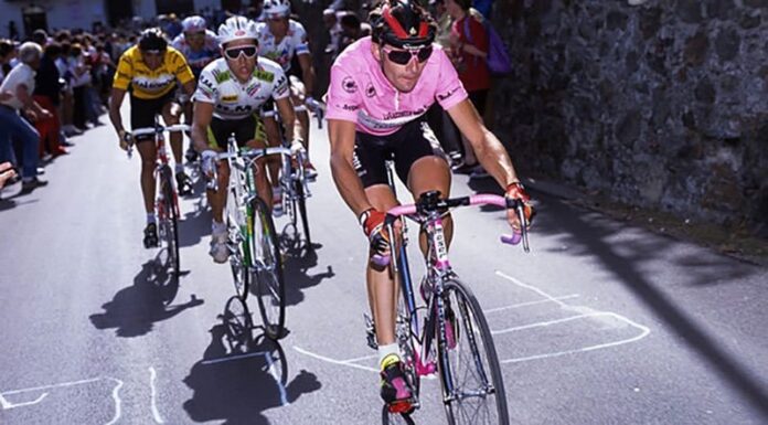 Gianni Bugno at 1990 Giro dItalia - photo credit Castelli Gianni Bugno at 1990 Giro dItalia - photo credit Castelli