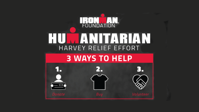 IRONMAN Foundation Harvey Relief campaign banner IRONMAN Foundation Harvey Relief campaign banner