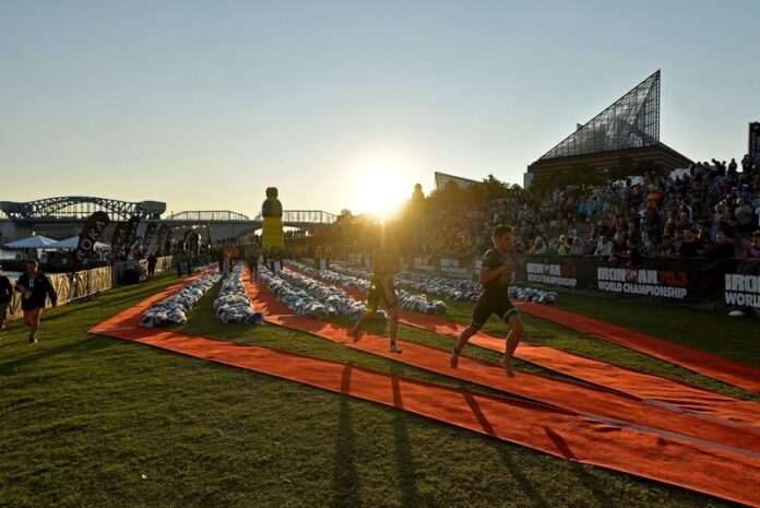 700051967 IRONMAN 70.3 WORLD CHAMPIONSHIP CHATTANOOGA, TN - SEPTEMBER 10: General view of the professional triathletes in transition during the Men's IRONMAN 70.3 St. World Championships on September 10, 2017 in Chattanooga, Tennessee. (Photo by Donald Miralle for Ironman)