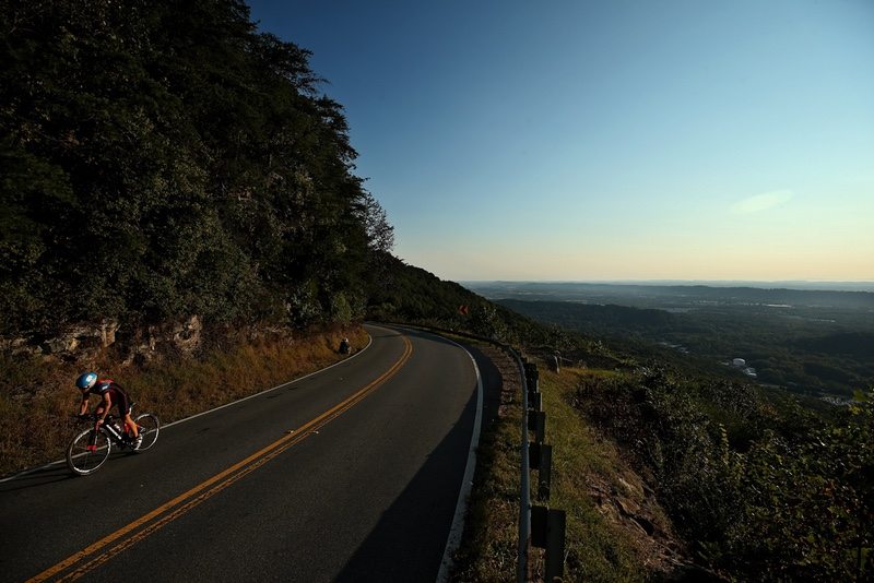 CHATTANOOGA, TN - SEPTEMBER 09: Romina Palacio Balena of Argentina competes in the bicycle portion of the IRONMAN 70.3 Women's World Championship on September 9, 2017 in Chattanooga, Tennessee. (Photo by Patrick Smith/Getty Images)