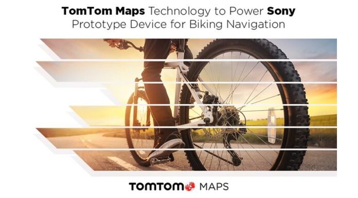 TomTom mapping used in Sony prototype device for cycle navigation