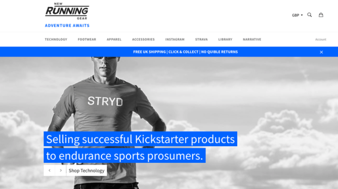 NewRunningGear.com landing page NewRunningGear.com landing page