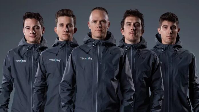 Team Sky riders wear Henri Lloyd - photo Team Sky