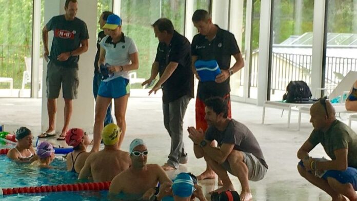 Declan Doyle poolside coaching