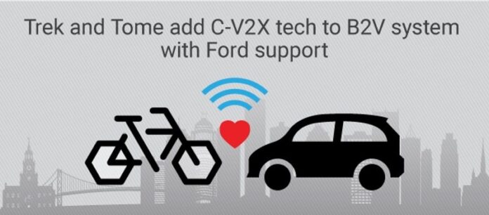 Trek and Tome add C-V2X tech to B2V system with Ford support Trek and Tome add C-V2X tech to B2V system with Ford support