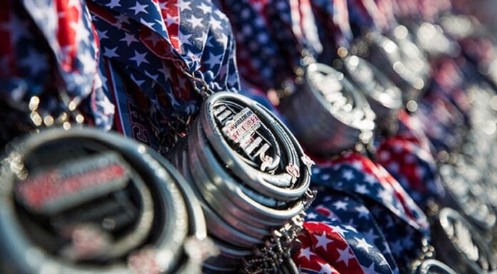 Finisher medals at the 2017 USA Triathlon Age Group National Championships - photo Archi Trujillo