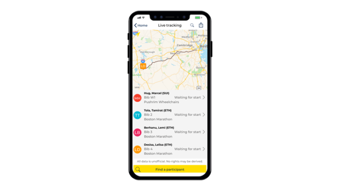Boston Marathon App - iPhone X Mockup Boston Marathon App - iPhone X Mockup