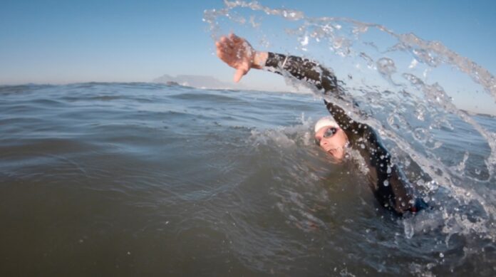190819_Pro triathlete Matt Trautman tests the Big Bay waters ahead of Challenge Cape Town