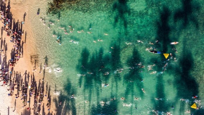 191009_IRONMAN World Championship 2019 - swim aerial view