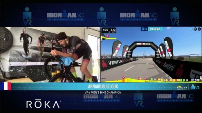 200427_Arnaud Guilloux of France wins IRONMAN VR4 mens race