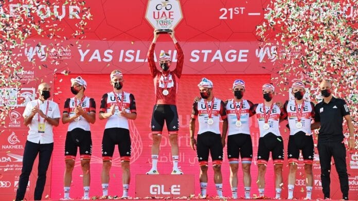 220208_UAE Team Emirates awarded Best Team of the 2021 UAE Tour