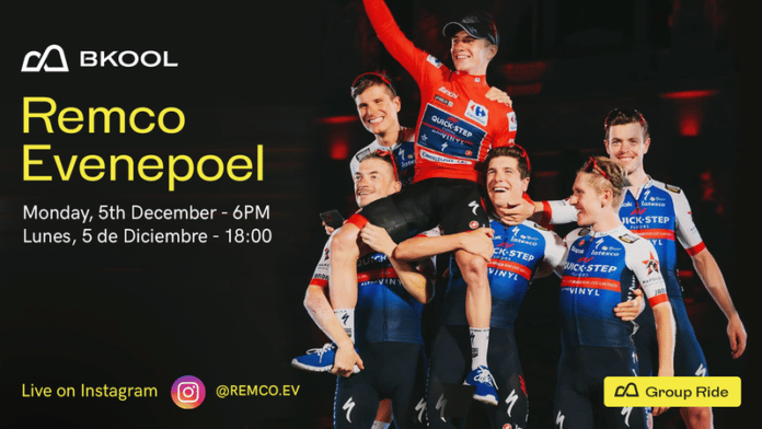 221205_2022 UCI World Road Race Champion Remco Evenepoel training with fans on BKOOL