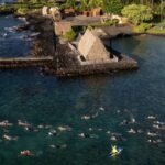 KONA-KAILUA, HI - OCTOBER 5: General views of Triathletes swimming in the Ho’ala Training Swim on October 5, 2025 at the Kailua-Kona, Hawaii. (Photo by Donald Miralle for IRONMAN)