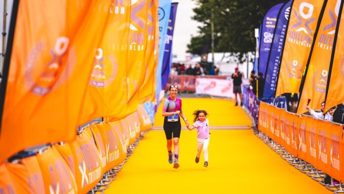 Outlaw Triathlon finish