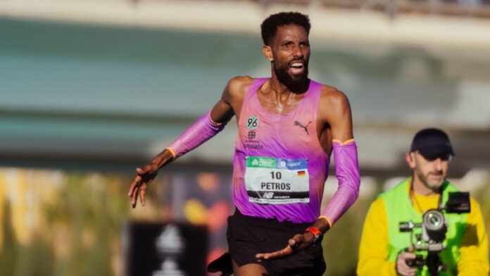 Elite marathoner Amanal Petros runs with Amazfit
