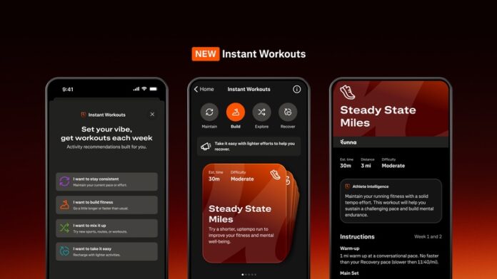 Strava Instant Workouts
