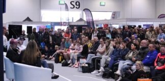 World of Triathlon LIVE debut show reports over 5,000 visitors World of Triathlon LIVE show - Lucy Charles-Barclay on stage