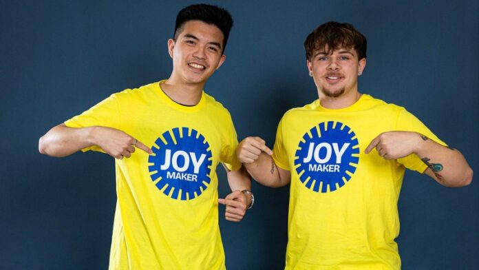 2027 Tour de France - Grand Depart GB launches Readiness to Work employability initiative - Ethan Liu and Chris Robson - image credit SWpix.com